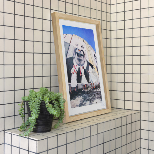 28 Millimètres Face 2 Face, Nuns in action, separation wall, security fence, Palestinian side, Bethlehem, 2007 28 Millimètres Face 2 Face, Nuns in action, separation wall, security fence, Palestinian side, Bethlehem, 2007