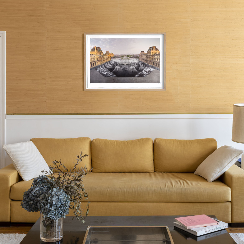 JR au Louvre 30 Mars 2019, 6h50 © Pyramide, architecte I. M. Pei, musée du Louvre, Paris, France, 2019