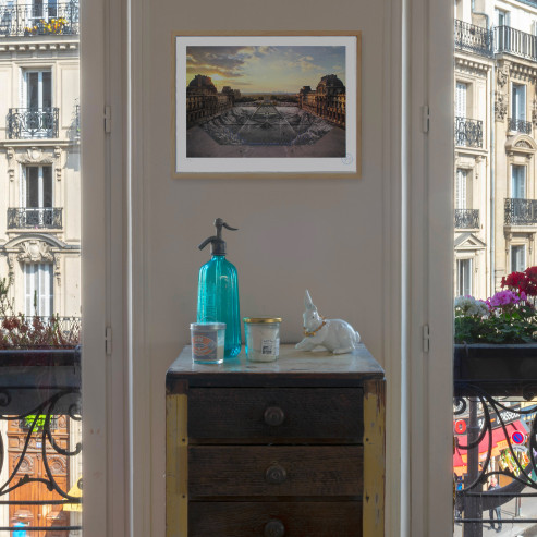 JR au Louvre 29 Mars 2019, 18h08 © Pyramide, architecte I. M. Pei, musée du Louvre, Paris, France, 2019