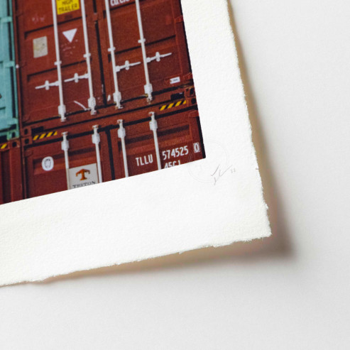 Ballerina in containers Holding tight, Le Havre, France, 2021