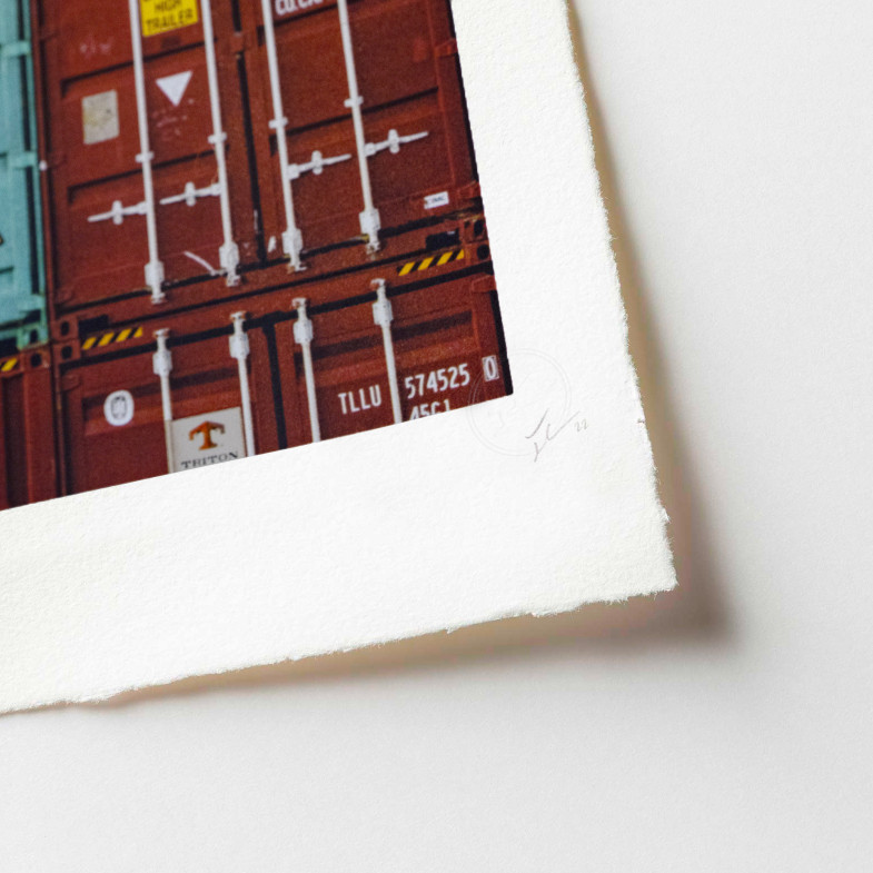 Ballerina in containers Holding tight, Le Havre, France, 2021