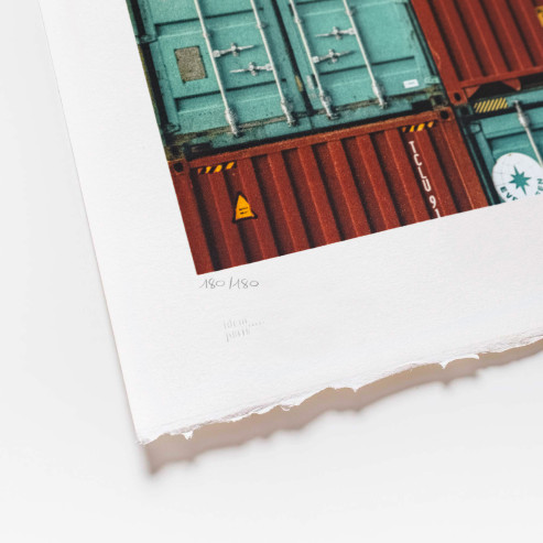 Ballerina in containers Holding tight, Le Havre, France, 2021