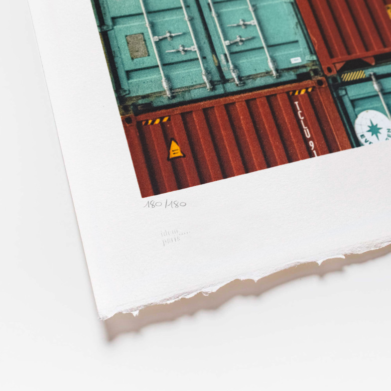 Ballerina in containers Holding tight, Le Havre, France, 2021