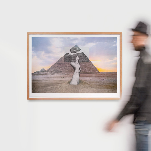 Trompe l'oeil Greetings from Giza, 22 octobre 2021, 16h44, Giza, Egypte, 2021 Trompe l'oeil Greetings from Giza, 22 octobre 2021, 16h44, Giza, Egypte, 2021