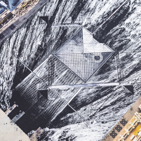 JR au Louvre et le Secret de la Grande Pyramide, Diptyque ©