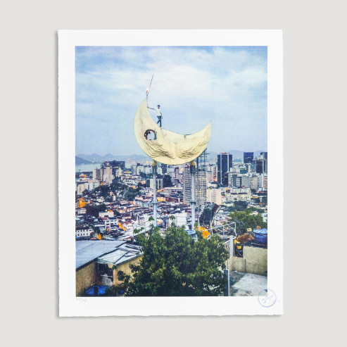 Casa Amarela JR on the moon, Favela Morro da Providência, Rio de Janeiro, Brazil, 2017 Casa Amarela JR on the moon, Favela Morro da Providência, Rio de Janeiro, Brazil, 2017