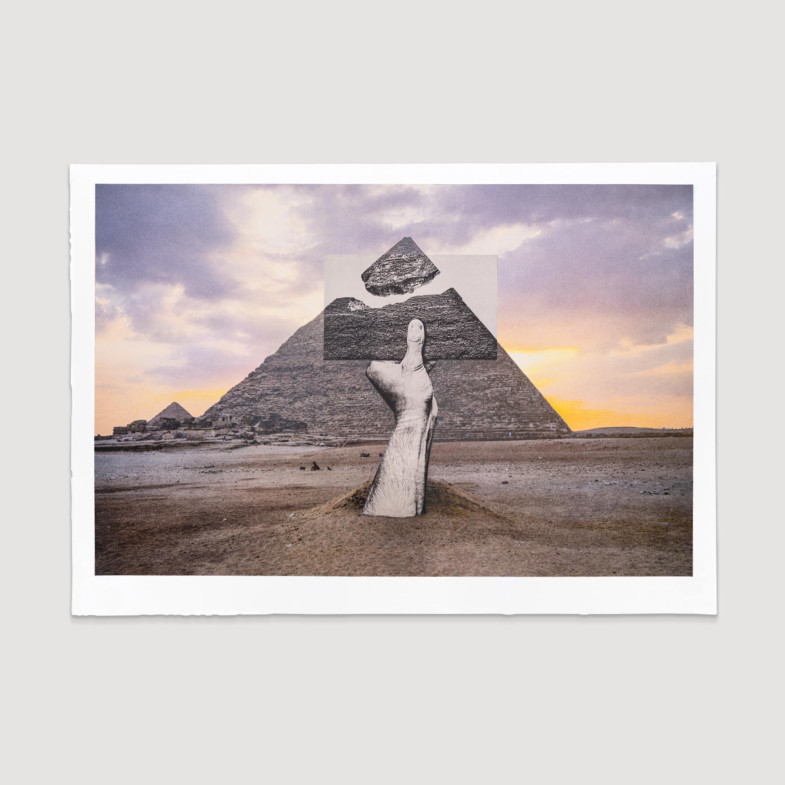 Trompe l'oeil, Greetings from Giza, 22 octobre 2021, 16h44, Giza, Egypte, 2021
