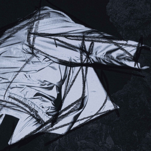 Dans la lumière, Sérigraphie et fusain, 2024