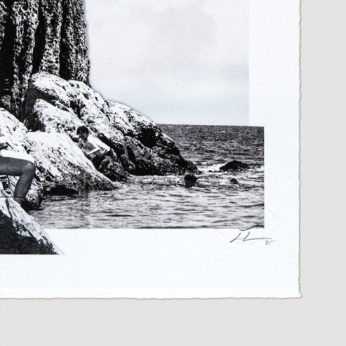 Le Cronache di Napoli, Il tuffo, collage, 2025