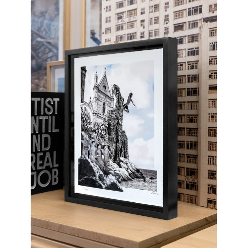 Le Cronache di Napoli, Il tuffo, collage, 2025