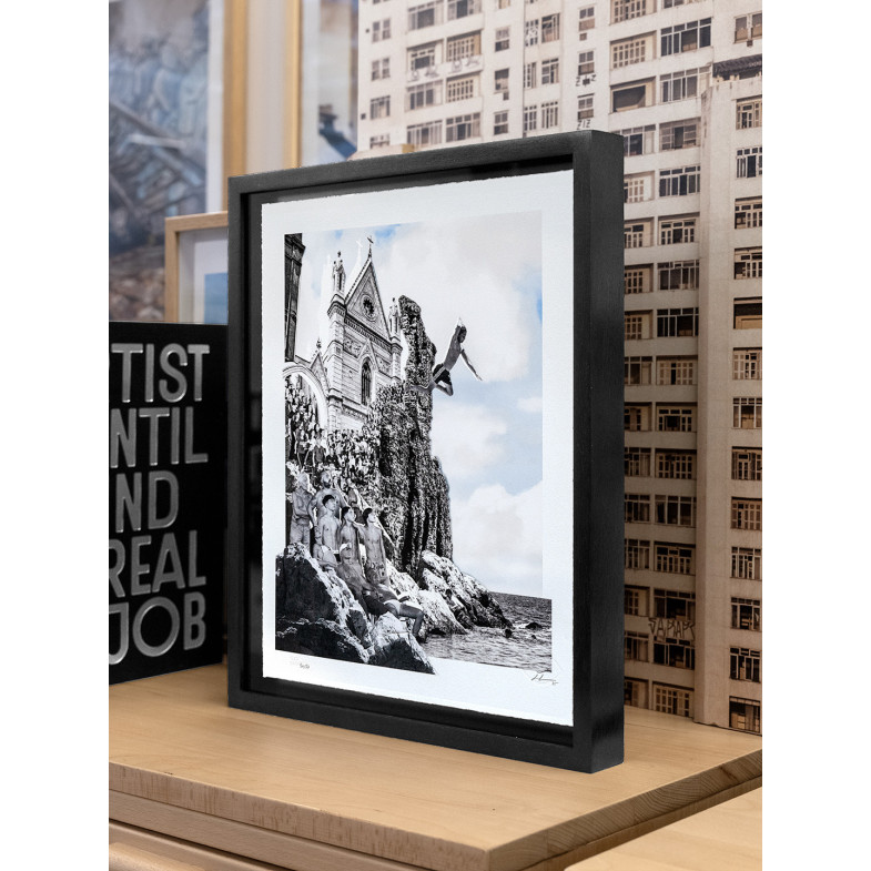 Le Cronache di Napoli, Il tuffo, collage, 2025