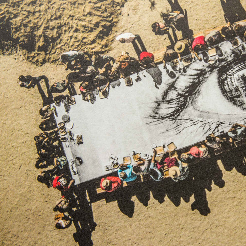 Migrants, Mayra Picnic across the border, Tecate, Mexico - U.S.A., 2017