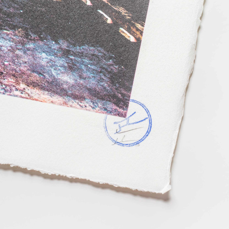 Self-portrait in front of "Homme accoudé sur une table"