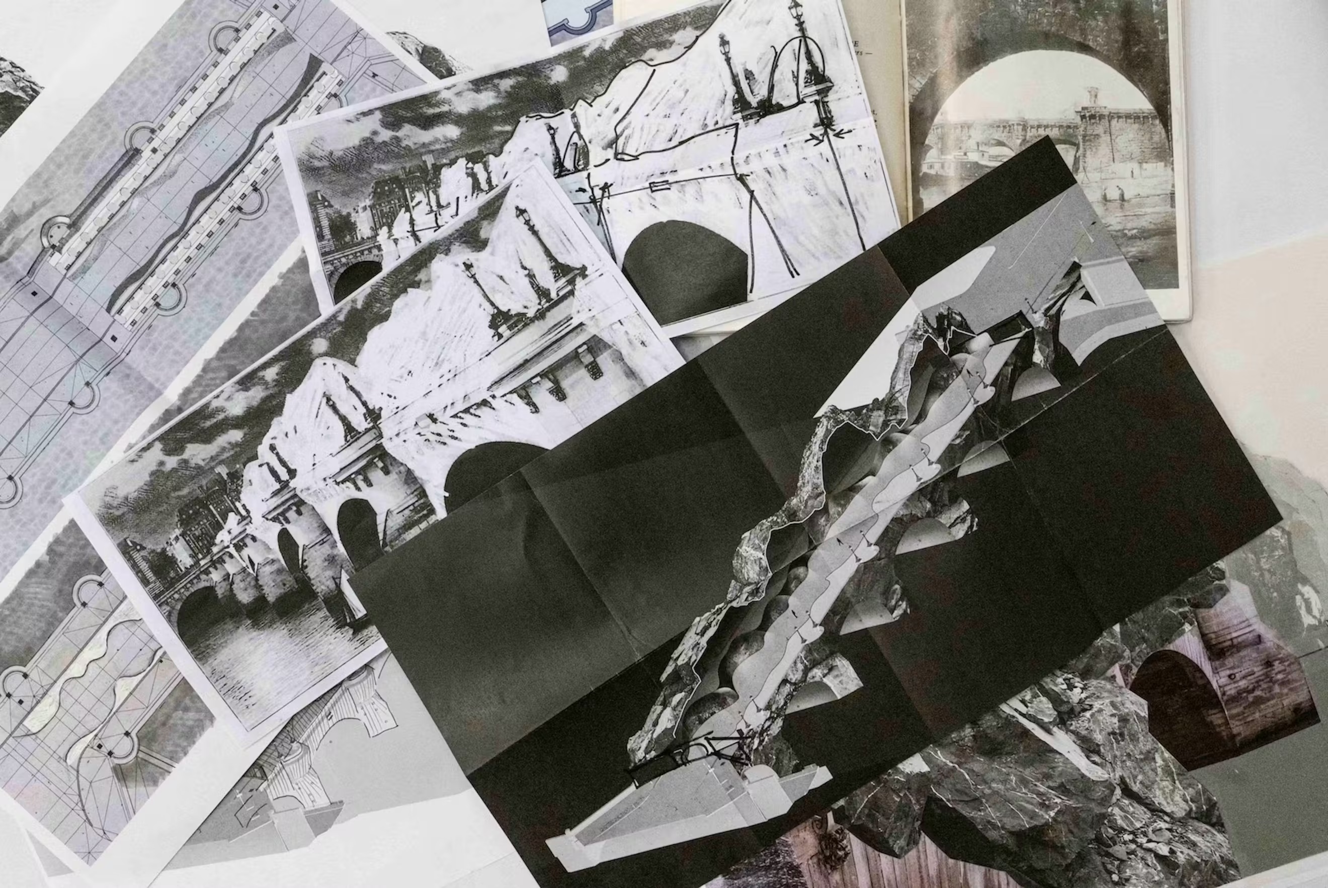 La Caverne du Pont Neuf, Esquisse préparatoire, 2026. Photo: Courtesy Atelier JR ©Atelier JR